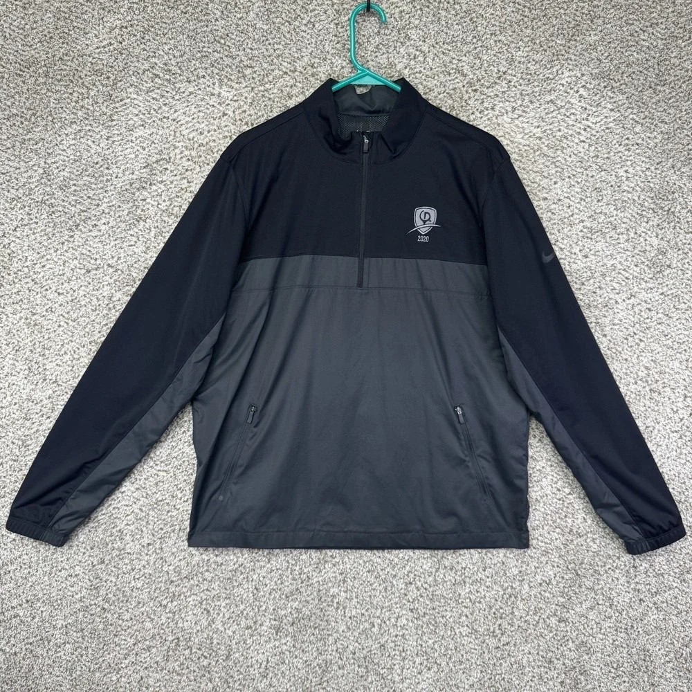 Nike Shield Victory Jacket Men's Size Medium Black Gray Quarter Zip BV0387-010